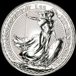 Серебряная монета Британия 2 фунта 2020 Великобритания NFT