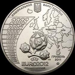 Coin UEFA Euro 2012TM Final Tournament 5 hryvnias 2011 Ukraine