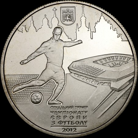 Coin UEFA Euro 2012TM Final Tournament. City of Lviv 5 hryvnias 2011 Ukraine