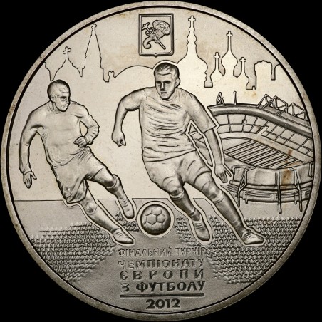 Coin UEFA Euro 2012TM Final Tournament. City of Kharkiv 5 hryvnias 2011 Ukraine