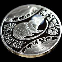 Срібна монета Рік Щура 5 гривень 2008 Україна