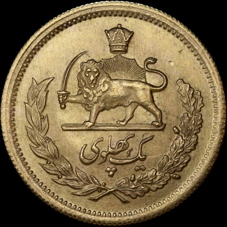 Gold coin 1 Pahlavi 1954 Iran