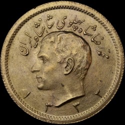 Золота монета 1 пехвелі 1954 року Іран