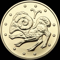 Золотая монета Овен 2 гривны 2006 Украина