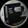 Silver coin 350 Years of the Pereiaslav Cossack Rada of 1654 10 hryvnias 2004 Ukraine
