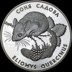 Silver coin Garden Dormouse 10 hryvnias 1999 Ukraine