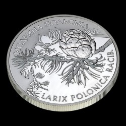 Silver coin Polish Larch 10 hryvnias 2001 Ukraine