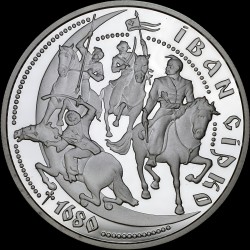 Silver coin Ivan Sirko 10 hryvnias 2002 Ukraine