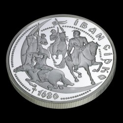 Серебряная монета Иван Сирко 10 гривен 2002 Украина