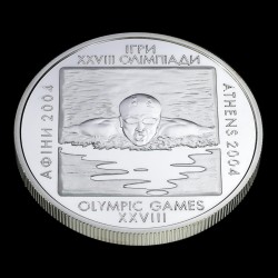 Silver coin Swimmimg 10 hryvnias 2002 Ukraine