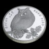 Silver coin Eagle Owl 10 hryvnias 2002 Ukraine