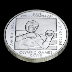 Серебряная монета Бокс 10 гривен 2003 Украина