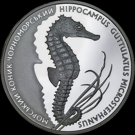 Silver coin Seahorse 10 hryvnias 2003 Ukraine