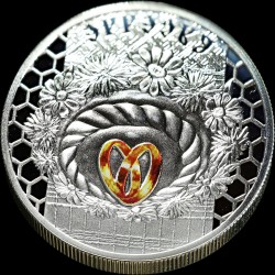 Срібна монета Весілля 20 рублів 2006 Білорусь