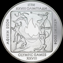 Срібна монета Ігри XXVIII Олiмпiади 2004 року 20 гривень 2004 Україна