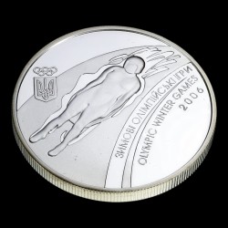 Срібна монета Зимові Олімпійські ігри 2006 10 гривень 2006 Україна