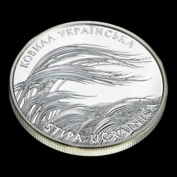 Серебряная монета Ковыль украинский 10 гривен 2010 Украина