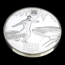 Серебряная монета Финальный турнир чемпионата Европы по футболу 2012. Город Львов 10 гривен 2011 Украина