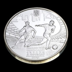 Срібна монета Фінальний турнір чемпіонату Європи з футболу 2012. Місто Київ 10 гривень 2011 Україна