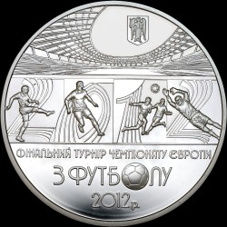 Silver coin UEFA Euro 2012TM Final Tournament 20 hryvnias 2011 Ukraine