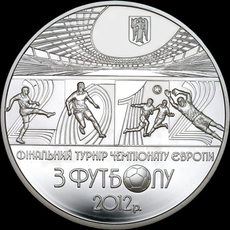 Срібна монета Фінальний турнір чемпіонату Європи з футболу 2012 р. 20 гривень 2011 Україна