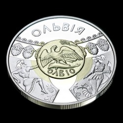Біметалева монета із дорогоцінних металів Ольвія 20 гривень 2000 Україна