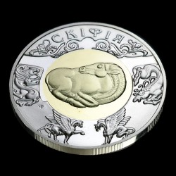 Биметаллическая монета из драгоценных металлов Скифия 20 гривен 2001 Украина