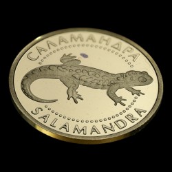 Золотая монета Саламандра 2 гривны 2003 Украина