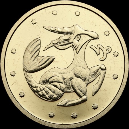 Золотая монета Козерог 2 гривны 2007 Украина