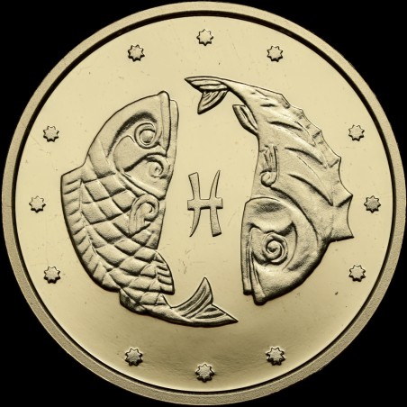 Золота монета Риби 2 гривні 2007 Україна