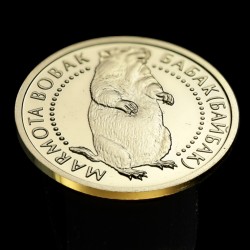 Золотая монета Байбак 2 гривны 2007 Украина