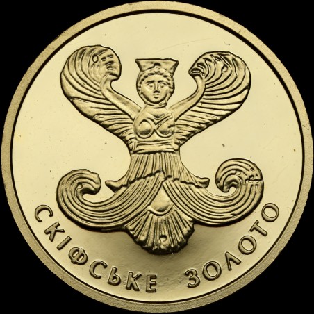 Золотая монета Скифское золото (богиня Апи) 2 гривны 2008 Украина