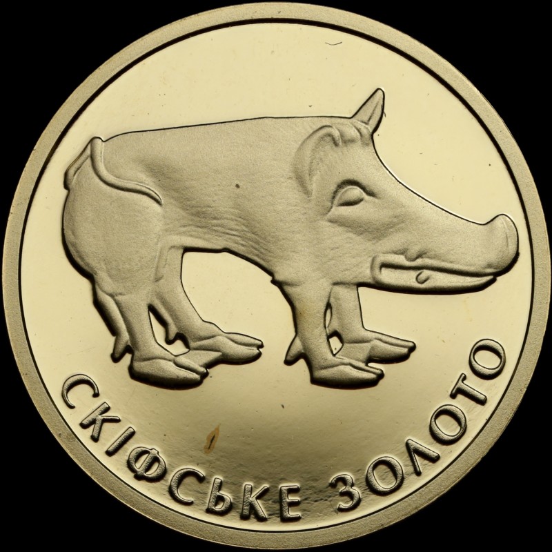 Gold coin Scythian Gold. The Wild Boar 2 hryvnias 2009 Ukraine