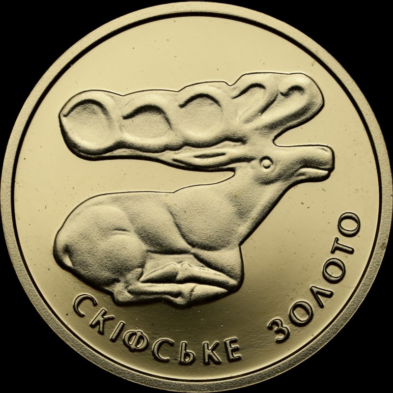 Gold coin Scythian Gold. The Deer 2 hryvnias 2011 Ukraine