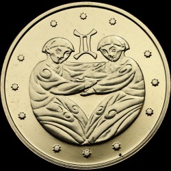 Золота монета Близнюки 2 гривні 2006 Україна