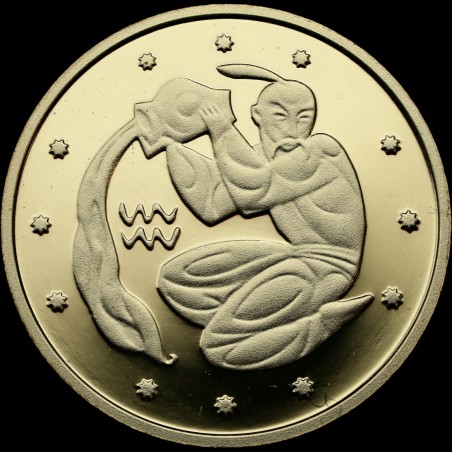 Золота монета Водолій 2 гривні 2007 Україна