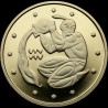 Золотая монета Водолей 2 гривны 2007 Украина