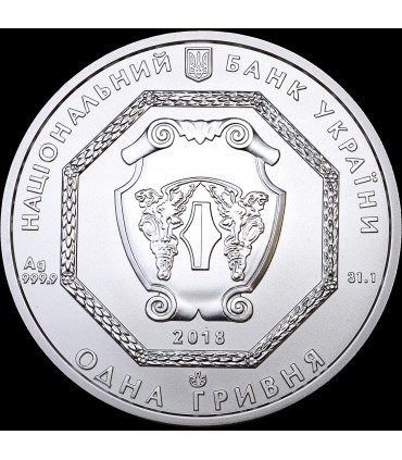 Silver coin Archangel Michael 1 hryvnia 2018 Ukraine