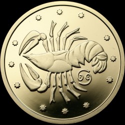 Золота монета Рак 2 гривні 2008 Україна