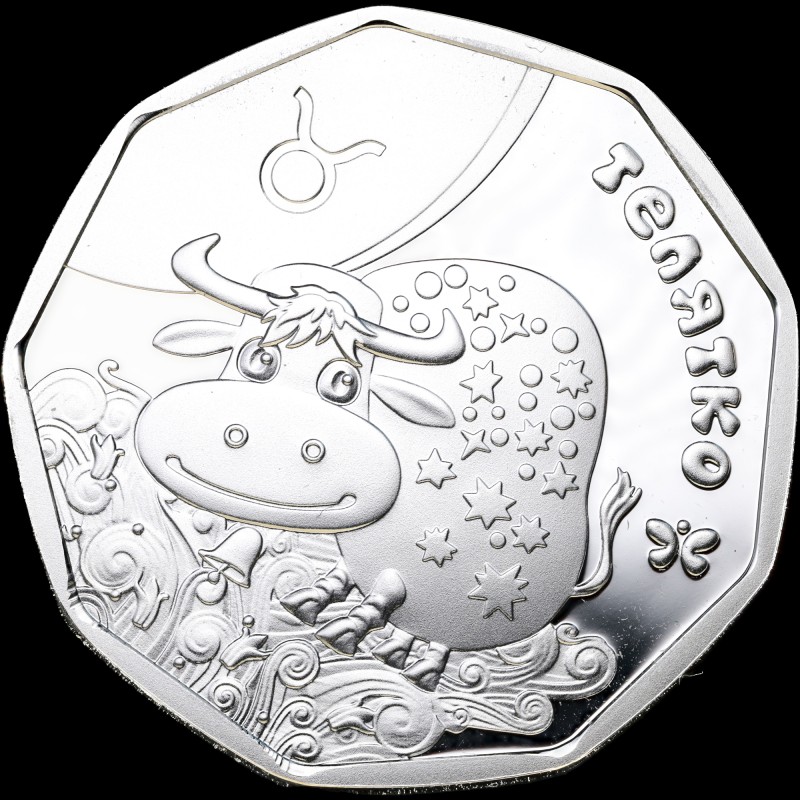 Silver coin Taurus (Little Bull) 2 hryvnias 2014 Ukraine