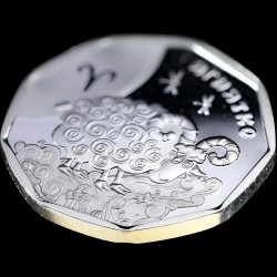 Silver coin Aries (Little Ram) 2 hryvnias 2014 Ukraine