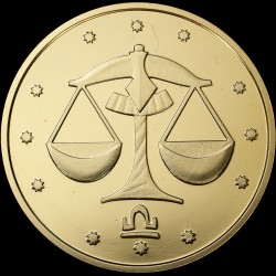 Золота монета Терези 2 гривні 2008 Україна