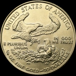 олотая монета Американский орел 10 долларов 1992 США