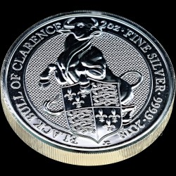 Silver coin Black bull of Clarence 5 pounds 2018 England