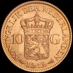 Золота монета 10 гульденів 1912 Нідерланди