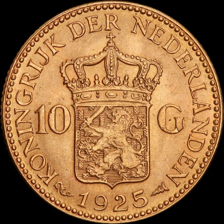 Gold coin 10 guilders 1925 Netherlands