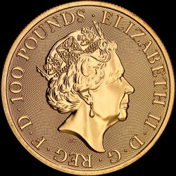 Gold coin White Horse of Hanover 100 pounds 2020 England