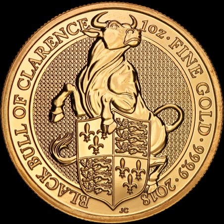 Gold coin Black Bull of Clarence 100 pounds 2018 England