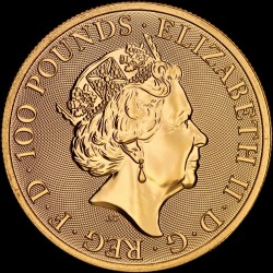 Gold coin Lion of England 100 pounds 2022 England