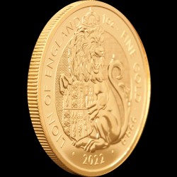 Gold coin Lion of England 100 pounds 2022 England